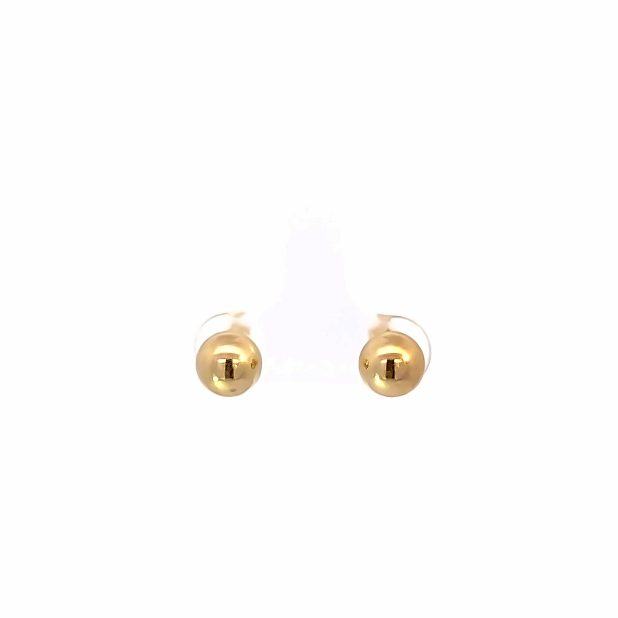 E- 14k yg 6.6mm studs dwt- .34