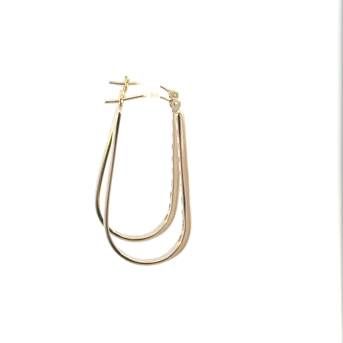 Estate 14K Yellow Gold Diamond Hoop Earrings 1.00 Carat Total