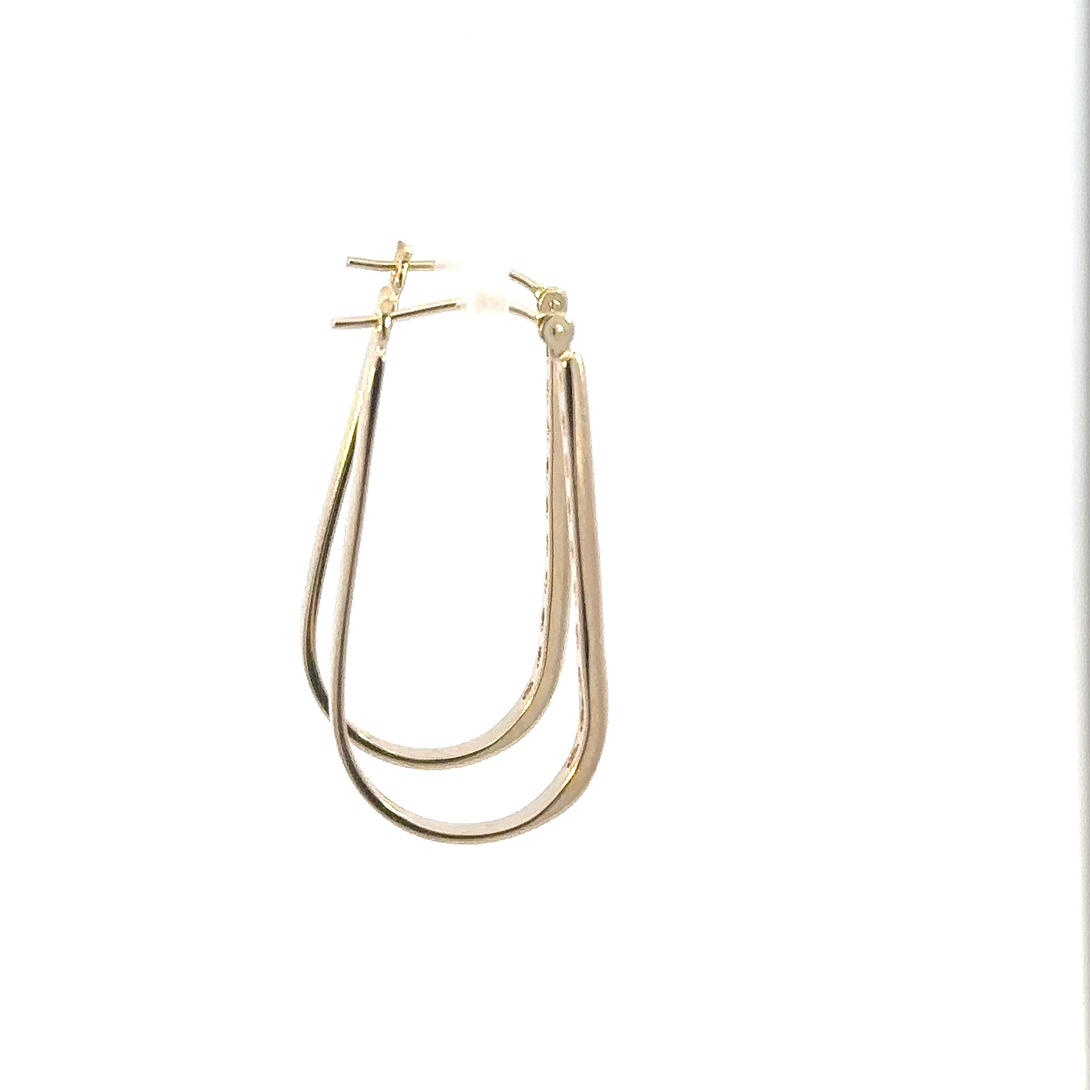Estate 14K Yellow Gold Diamond Hoop Earrings 1.00 Carat Total