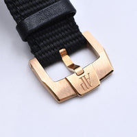 Code 11.59 41mm Rose Gold Black Rubber-Coated Strap 26393NR.OO.A002KB.01