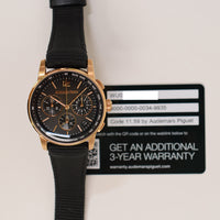 Code 11.59 41mm Rose Gold Black Rubber-Coated Strap 26393NR.OO.A002KB.01