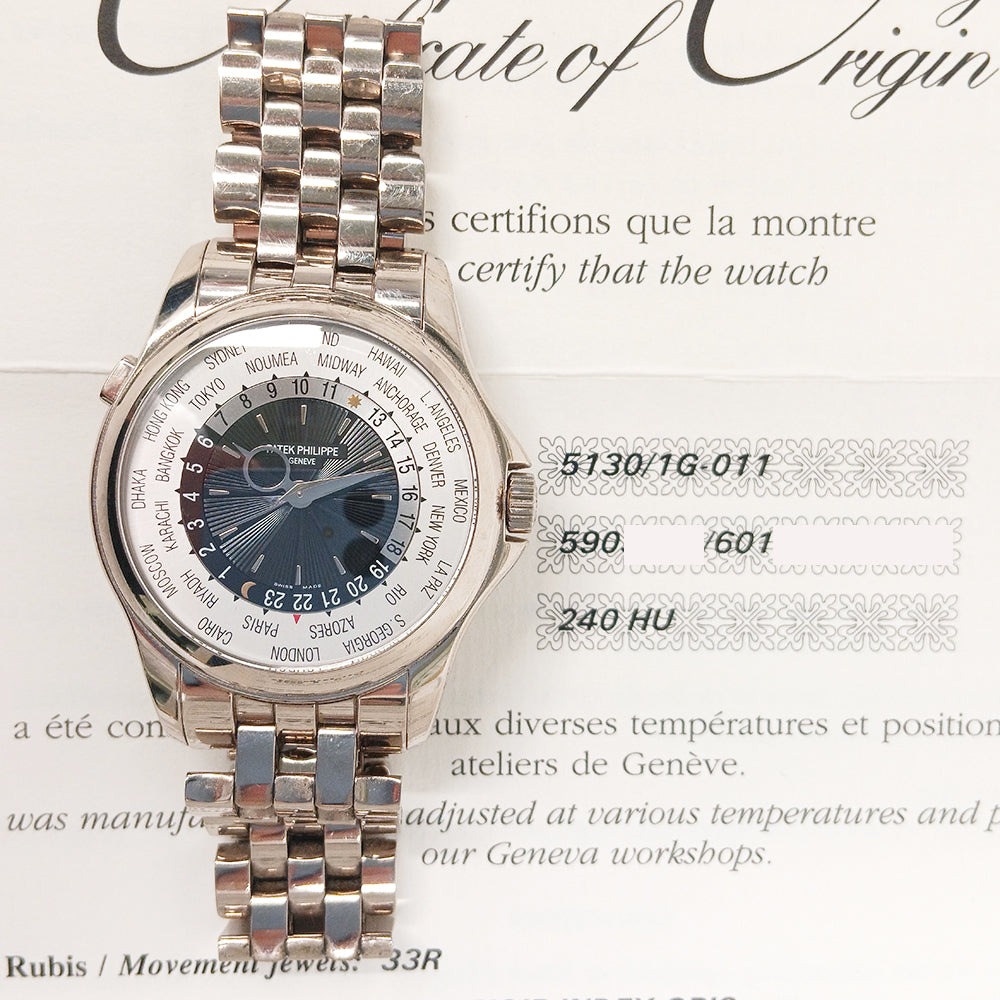 World Time 39.5mm White Gold 5130/1G-011