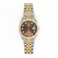 Datejust 36mm Diamond Bezel Steel and Rose Gold 126281RBR