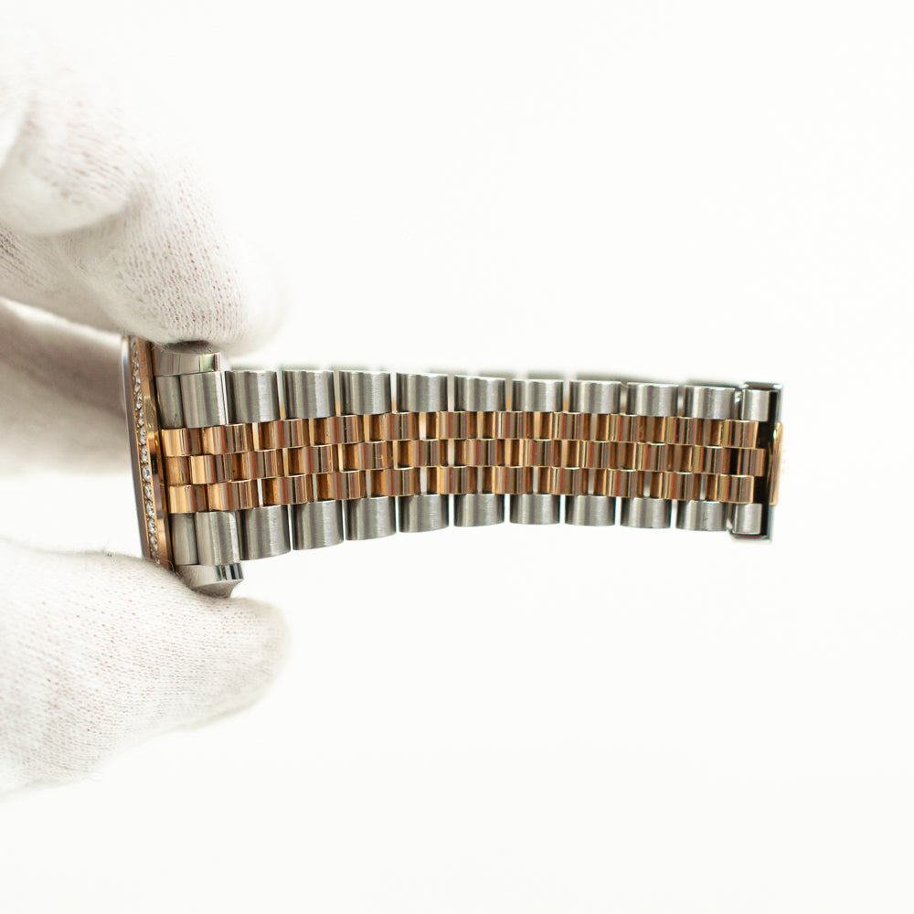 Datejust 36mm Diamond Bezel Steel and Rose Gold 126281RBR