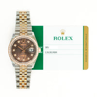 Datejust 36mm Diamond Bezel Steel and Rose Gold 126281RBR