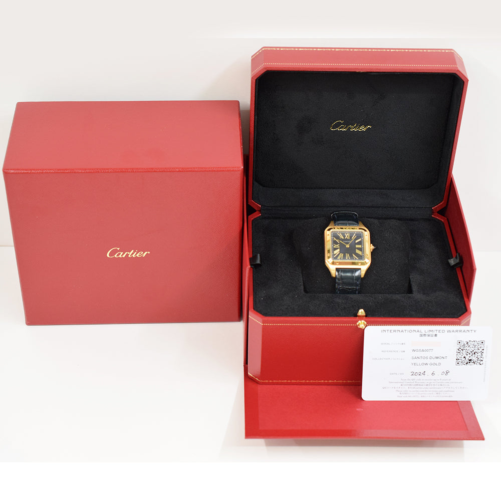 Santos-Dumont Quartz Yellow Gold - 43.5mm x 31.4mm WGSA0077