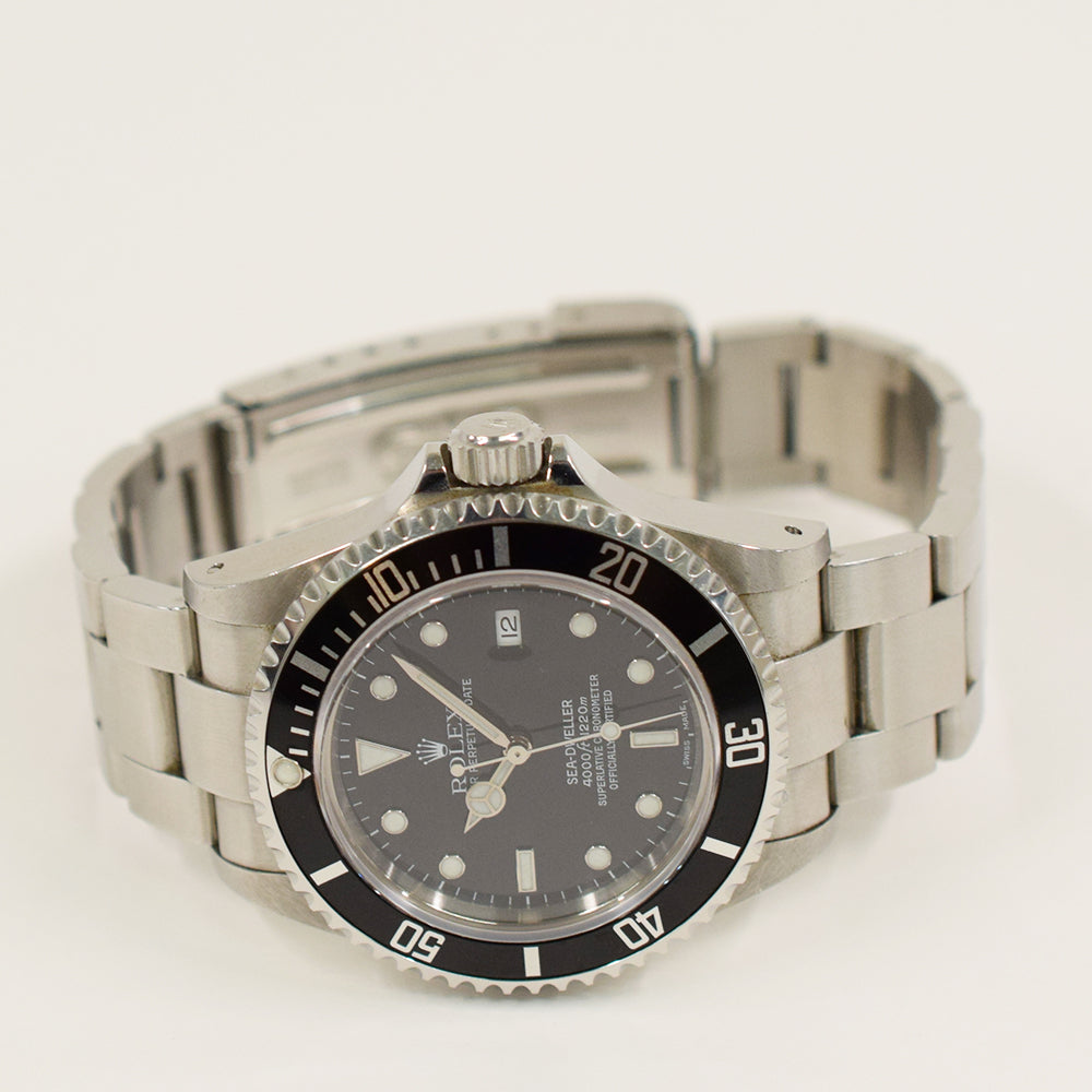 Sea-Dweller Vintage Plexi 40mm Steel Black  Aluminum Bezel  16600