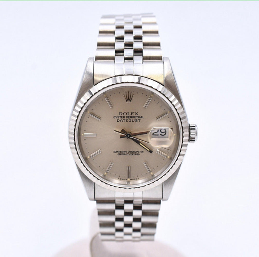 Datejust 36mm Steel and White Gold 16234