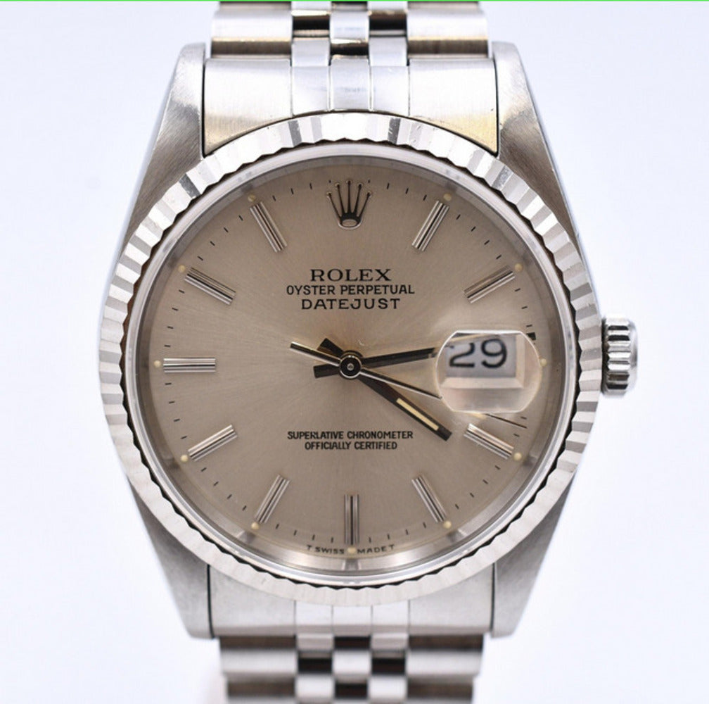 Datejust 36mm Steel and White Gold 16234