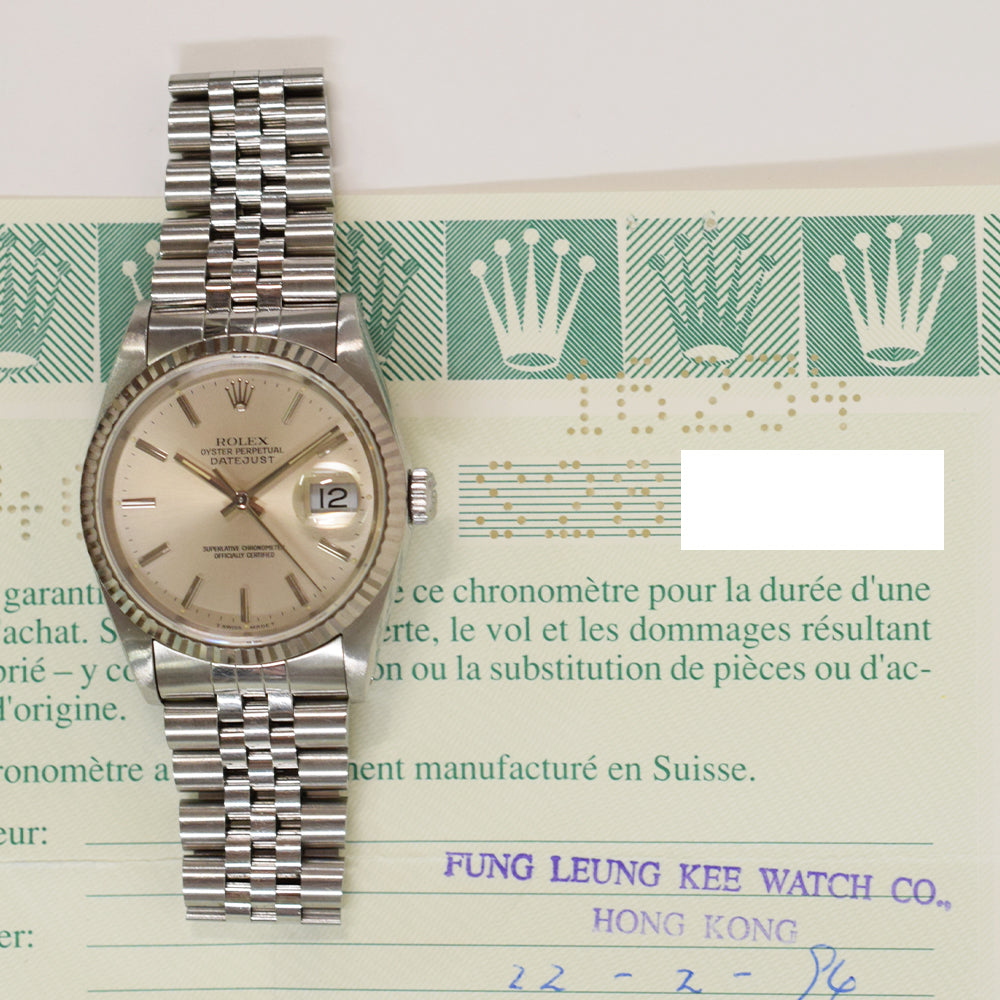 Datejust 36mm Steel and White Gold 16234