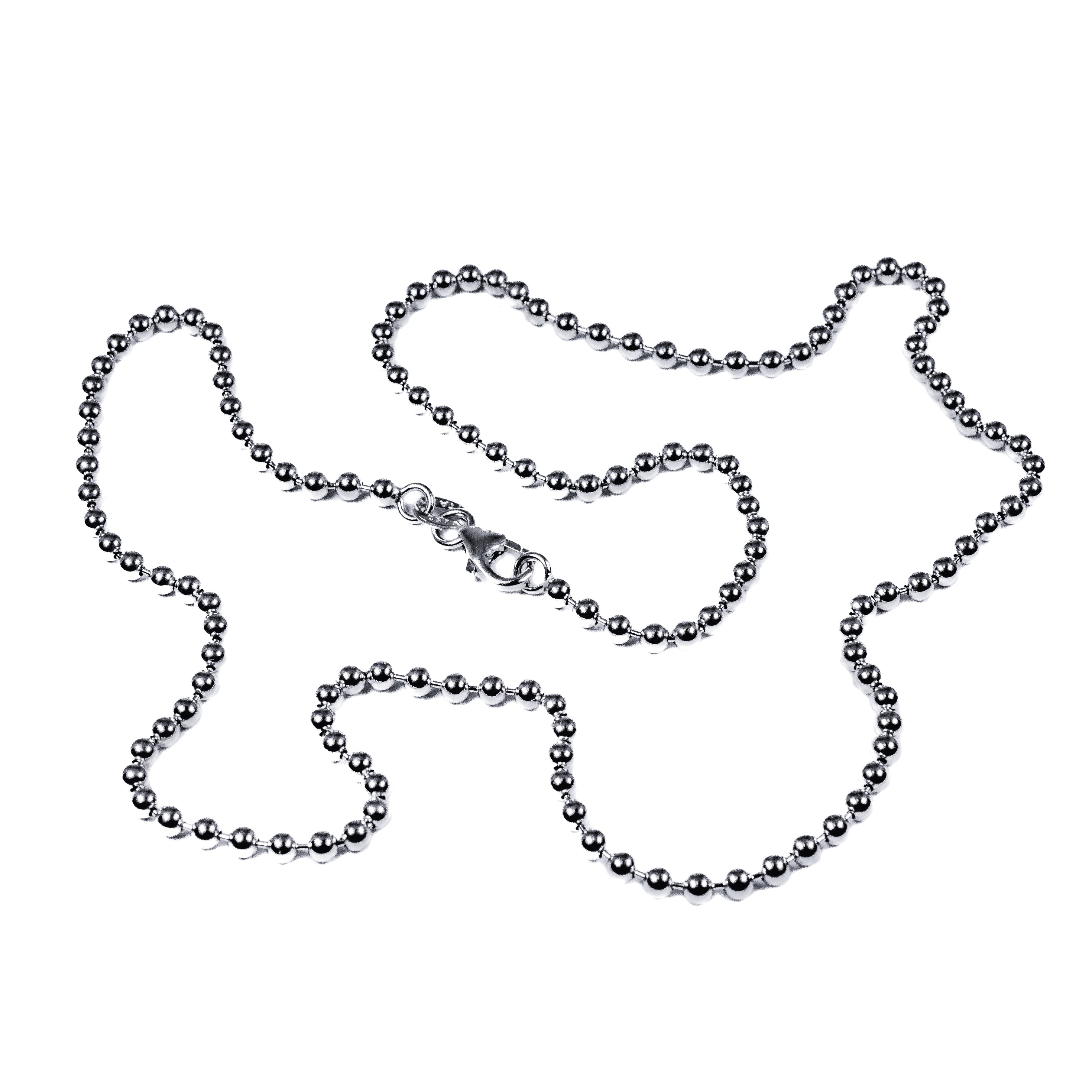 14kt wg Bead 2.5mm chain 18"