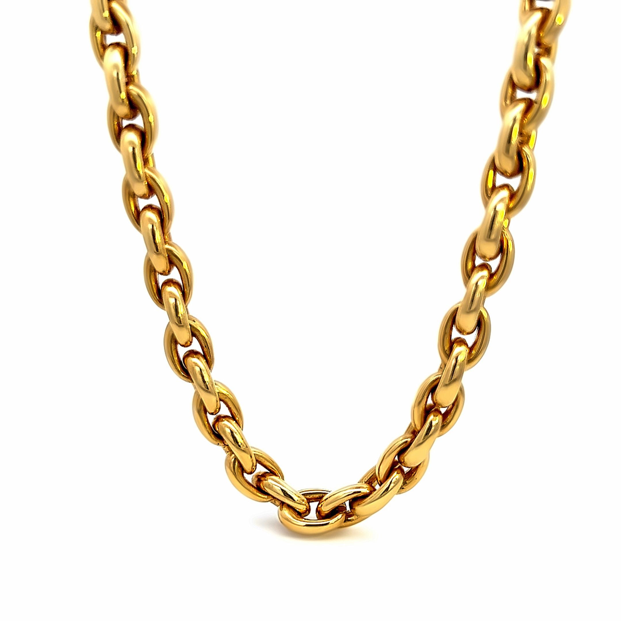 E- 14k yg 17.5"  chain link dw