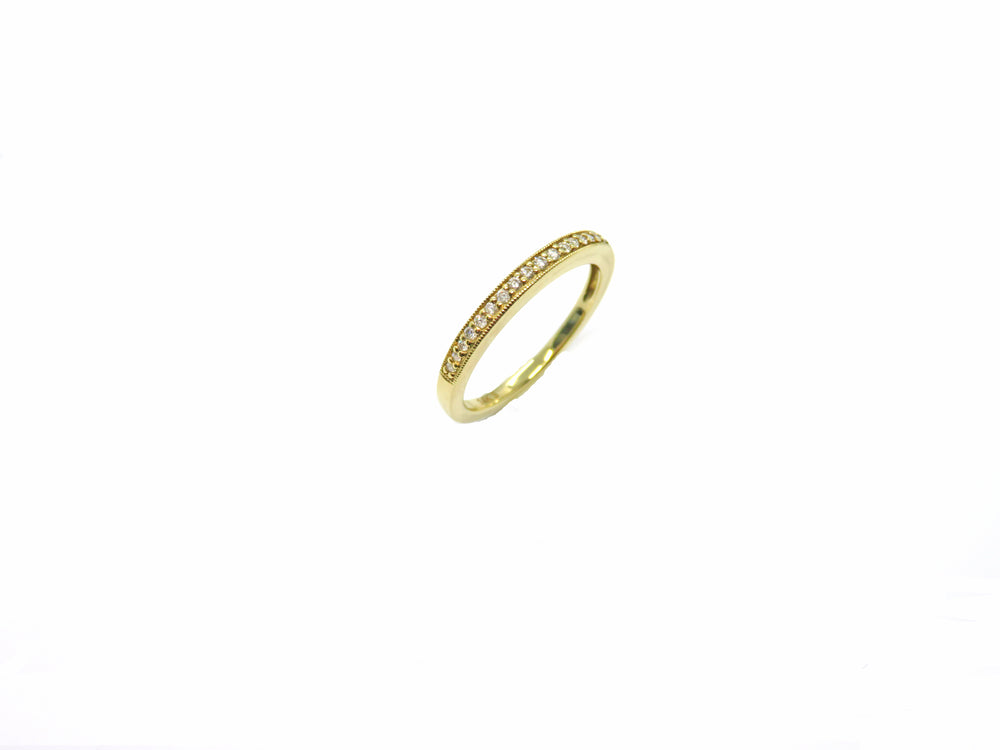 14K Yellow Gold Pavé Diamond Band