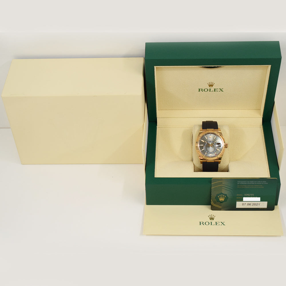 Sky-Dweller Rubber Strap Rose Gold 326235