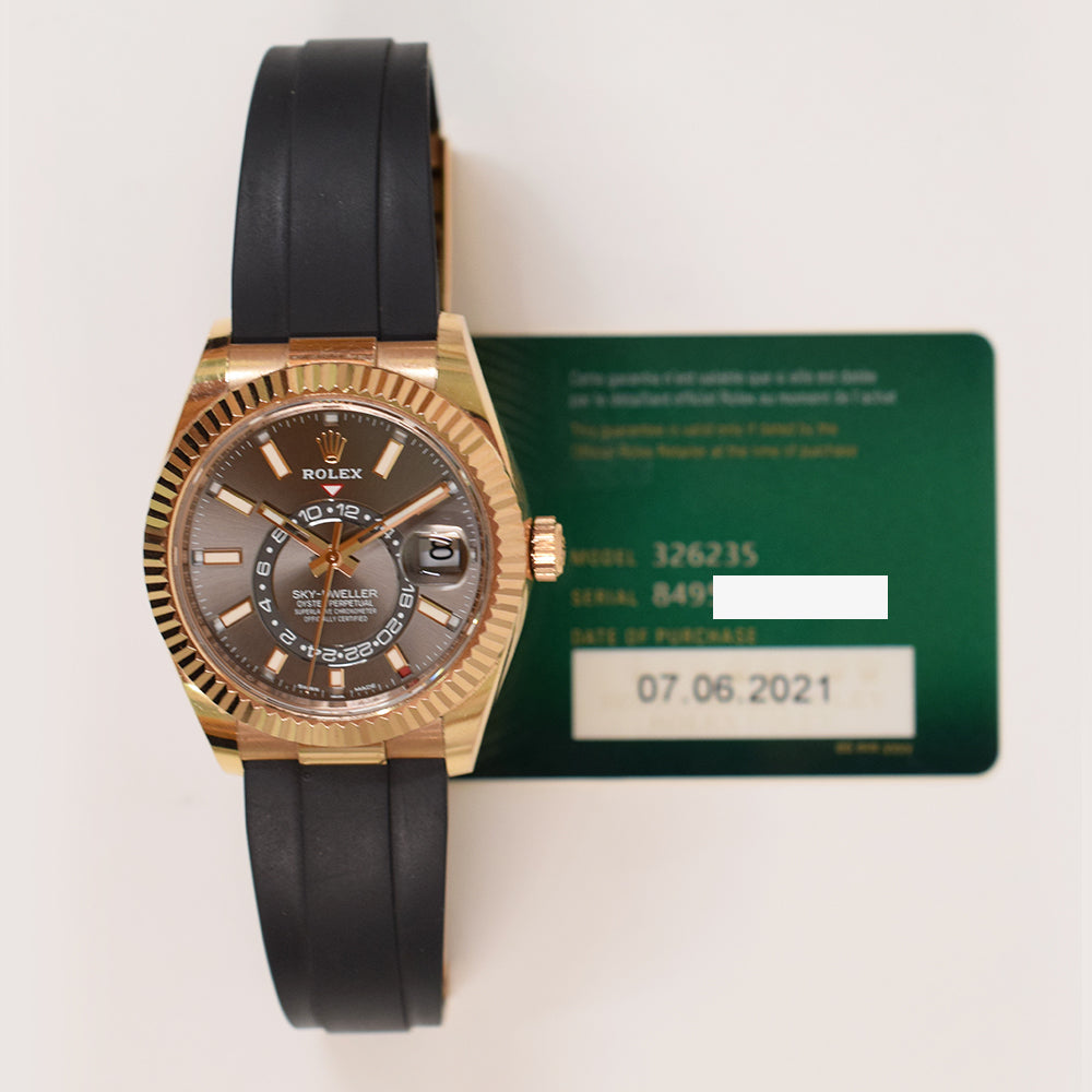 Sky-Dweller Rubber Strap Rose Gold 326235