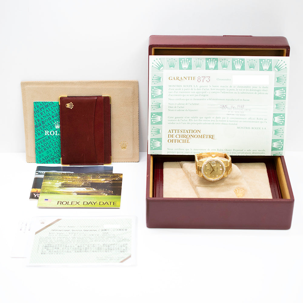 Day-Date President 36mm Diamond Bezel Yellow Gold 18048