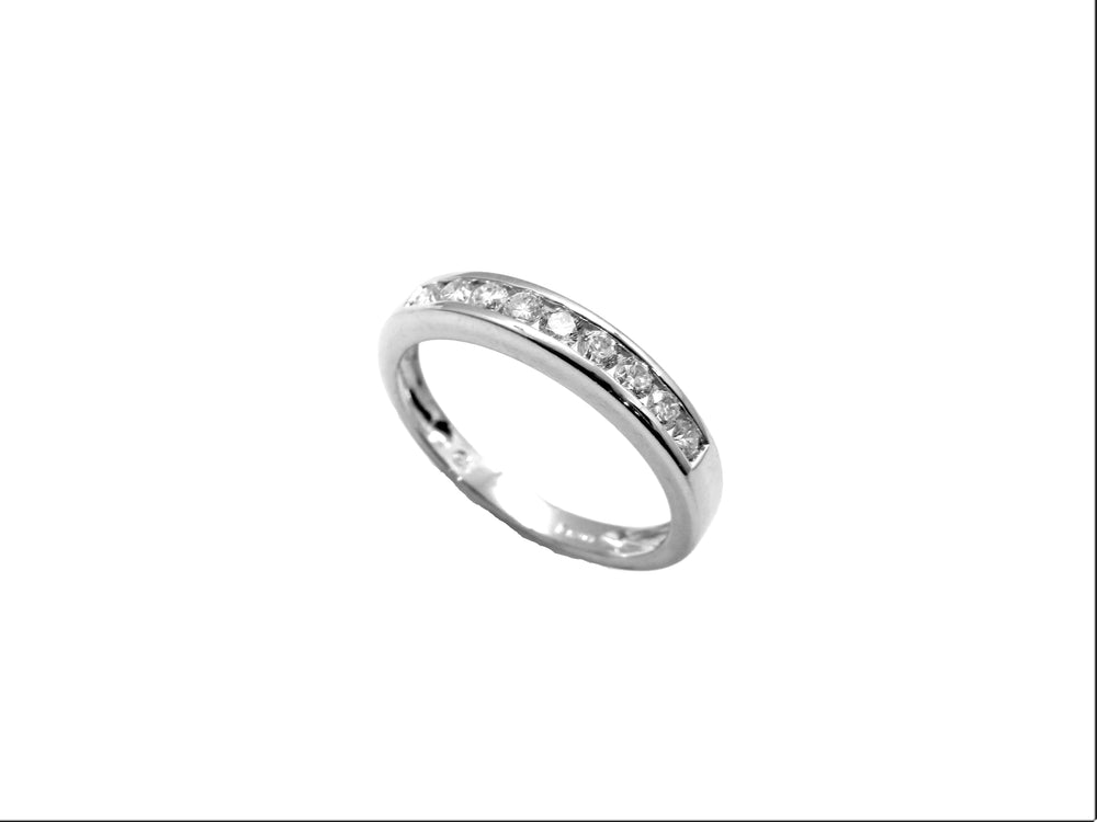 Platinum Diamond Semi-Mount Engagement Ring with Side Stone