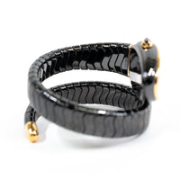 Serpenti Ladies 35mm Black Ceramic and Rose Gold Quartz 102735