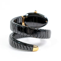 Serpenti Ladies 35mm Black Ceramic and Rose Gold Quartz 102735