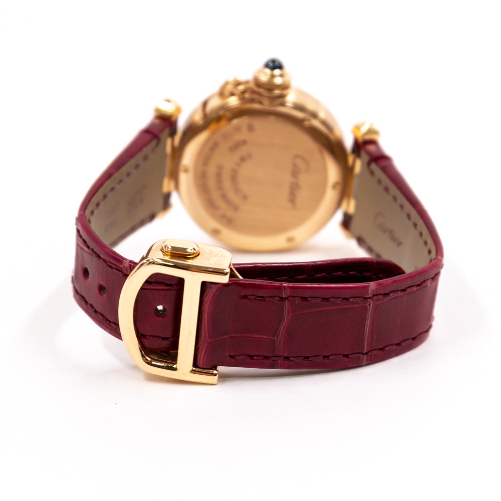 Pasha 30mm Diamond Bezel Removable Diamond Grid Rose Gold WJPA0021