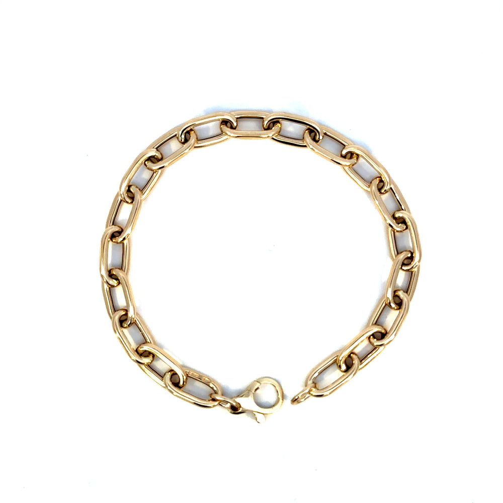 14k yg medium oval link 6.3mm