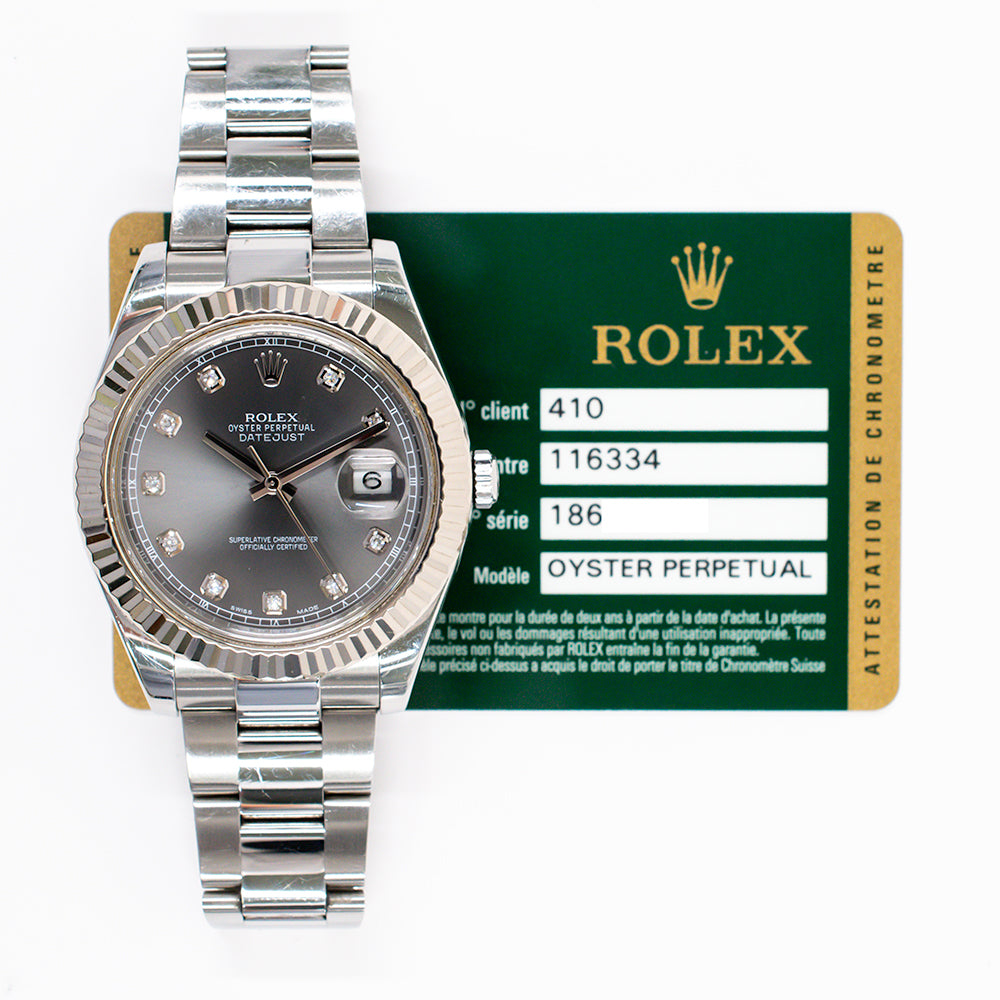 Datejust II Steel and White Gold 116334G
