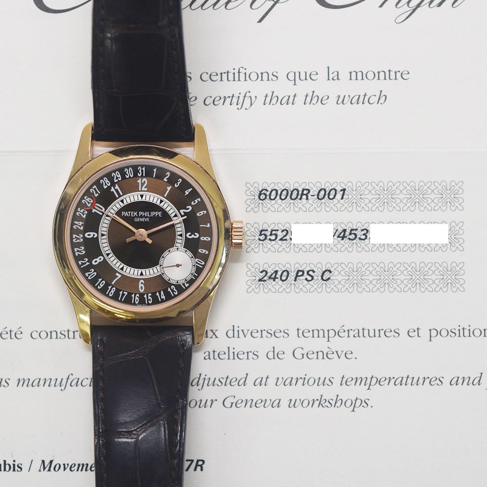 Calatrava 37mm Rose Gold 6000R-001