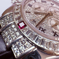Daytona 4 Rubies + Baguette Diamonds Bezel and Diamond Lugs,White Gold 116599 4RU ZER
