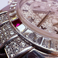 Daytona 4 Rubies + Baguette Diamonds Bezel and Diamond Lugs,White Gold 116599 4RU ZER