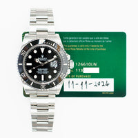 Submariner Date 41mm Black Bezel Steel 126610LN