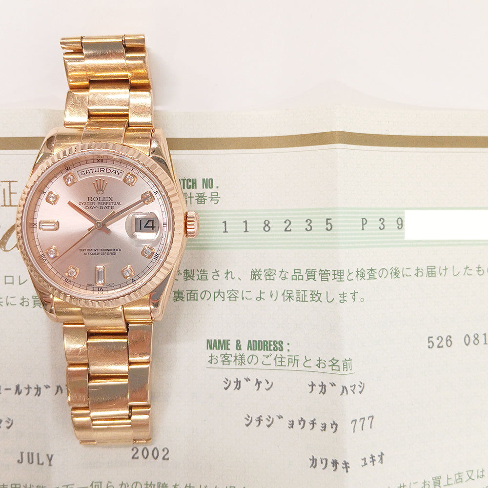 Day-Date 36mm Rose Gold 118235A