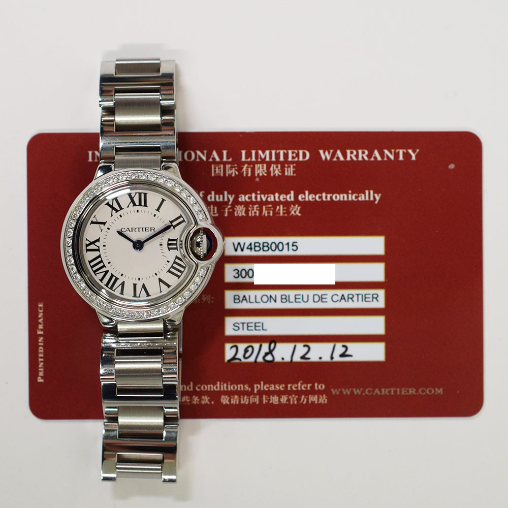 Ballon Bleu Small 28mm Diamond Bezel Steel W4BB0015