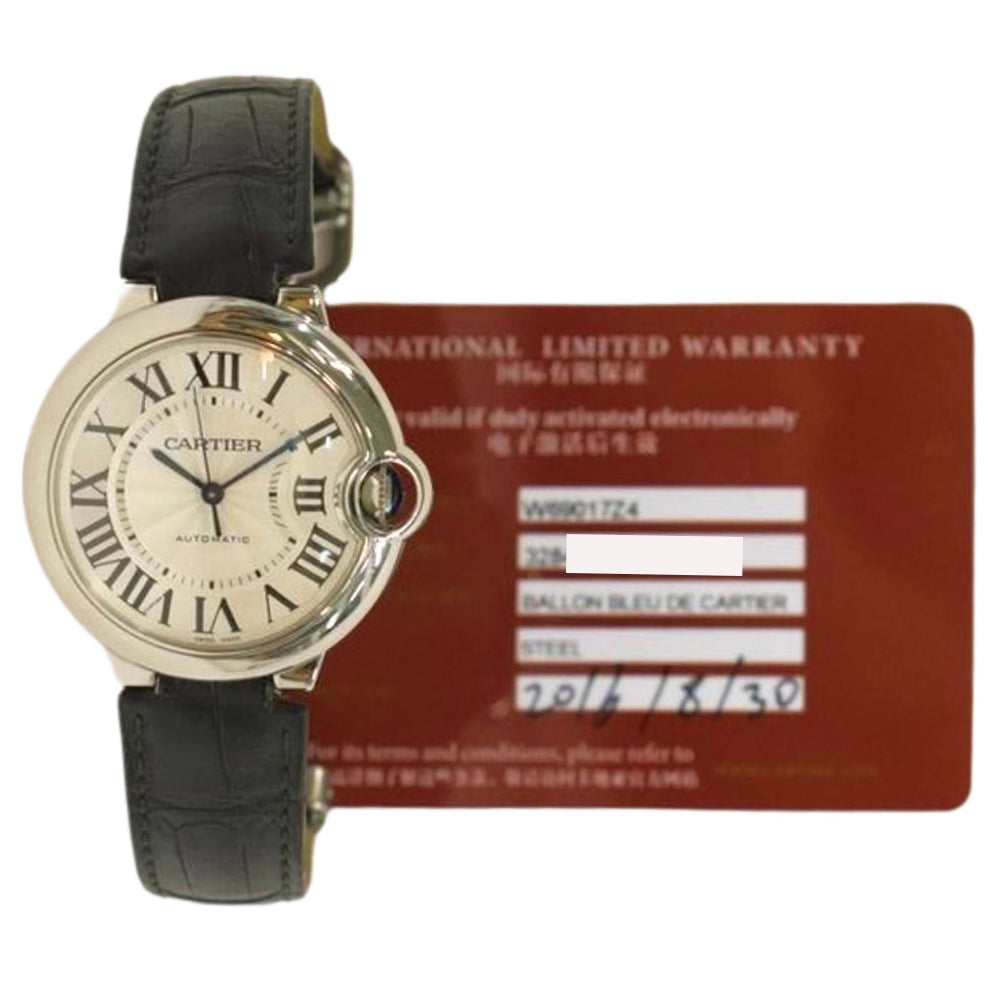 Ballon Bleu 36mm Steel Selfwinding On Leather Strap W69017Z4