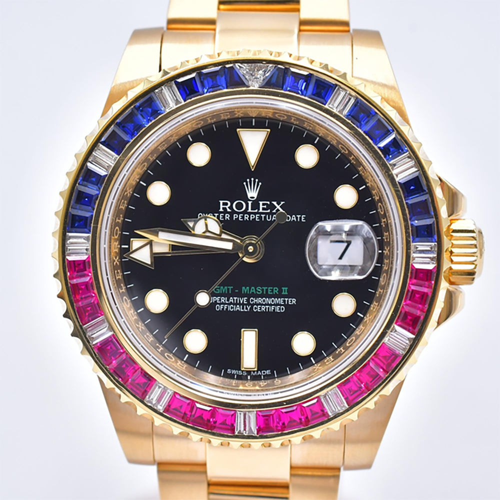 GMT-Master II "SARU" Sapphire/Ruby/Diamond Bezel 116748SARU