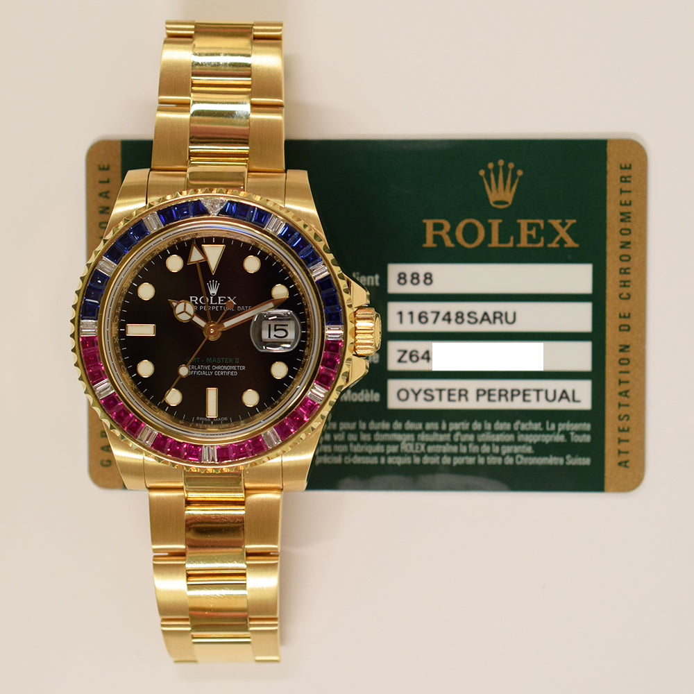 GMT-Master II "SARU" Sapphire/Ruby/Diamond Bezel 116748SARU