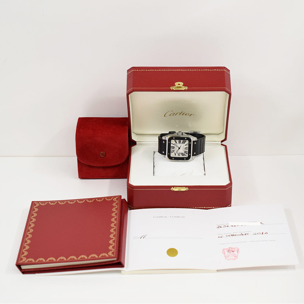 Santos 100 Large 41.3mm x 51mm Stainless Steel selfwinding W20121U2