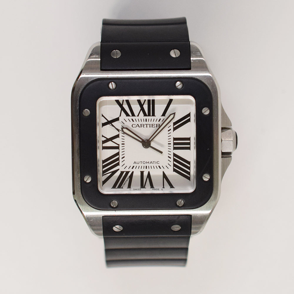 Santos 100 Large 41.3mm x 51mm Stainless Steel selfwinding W20121U2