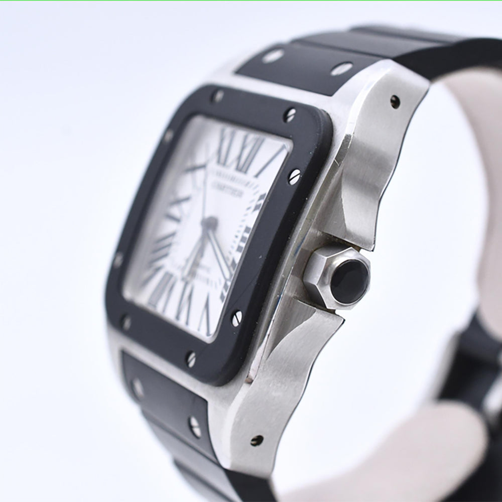 Santos 100 Large 41.3mm x 51mm Stainless Steel selfwinding W20121U2