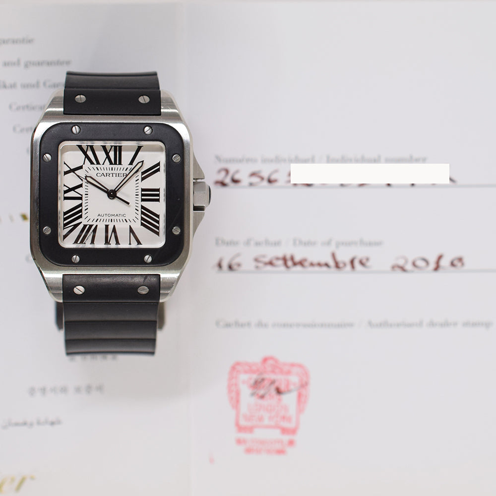 Santos 100 Large 41.3mm x 51mm Stainless Steel selfwinding W20121U2