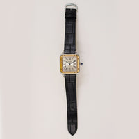 Santos Dumont Extra-Large 46.6mm x 33.9mm Stainless Steel and Rose Gold Bezel Manual winding W2SA0017