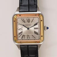 Santos Dumont Extra-Large 46.6mm x 33.9mm Stainless Steel and Rose Gold Bezel Manual winding W2SA0017