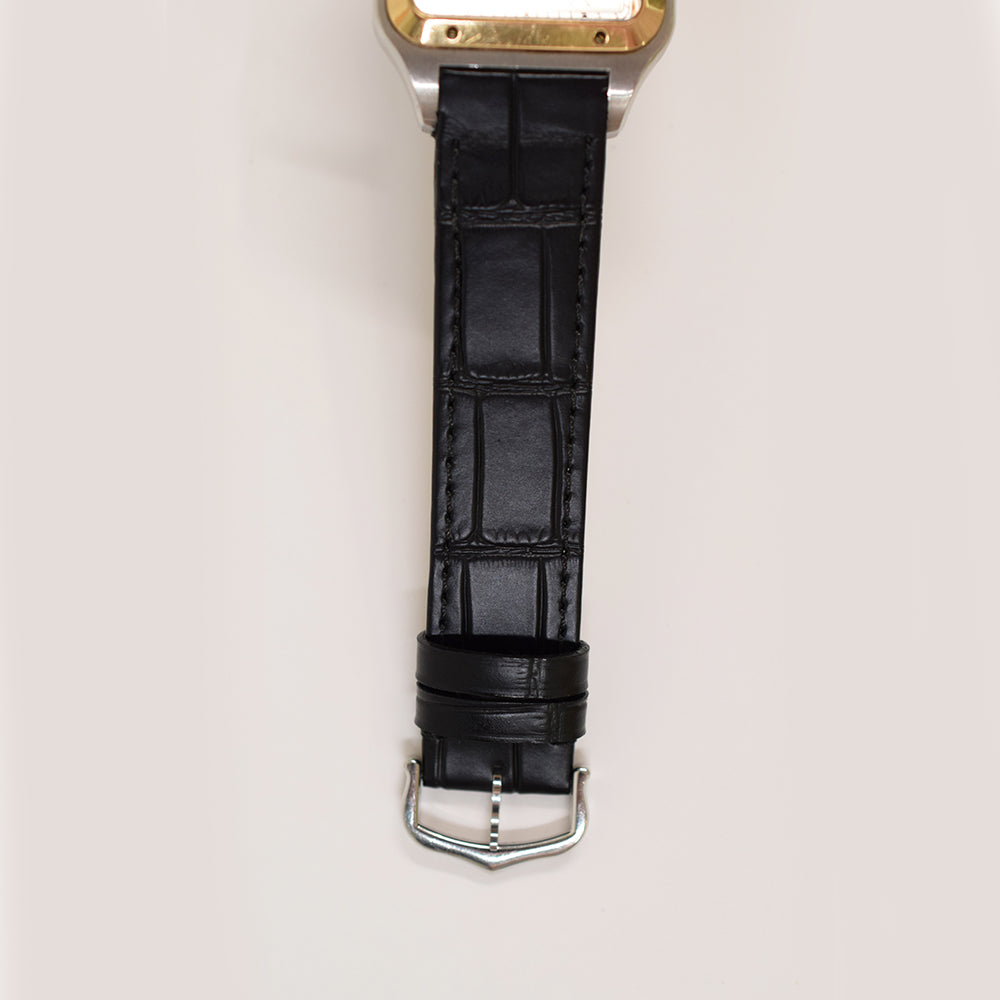 Santos Dumont Extra-Large 46.6mm x 33.9mm Stainless Steel and Rose Gold Bezel Manual winding W2SA0017