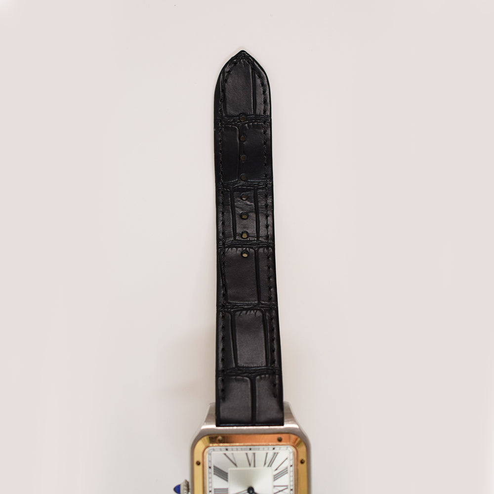 Santos Dumont Extra-Large 46.6mm x 33.9mm Stainless Steel and Rose Gold Bezel Manual winding W2SA0017