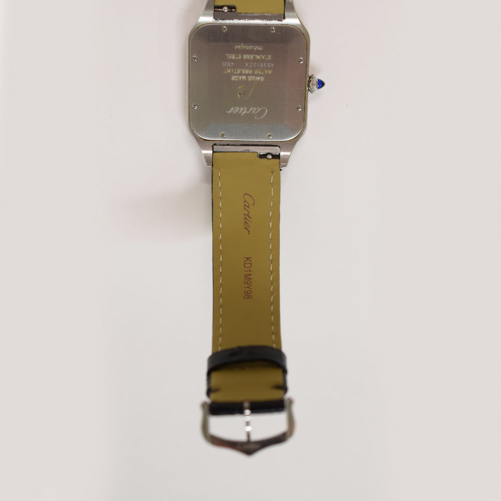 Santos Dumont Extra-Large 46.6mm x 33.9mm Stainless Steel and Rose Gold Bezel Manual winding W2SA0017