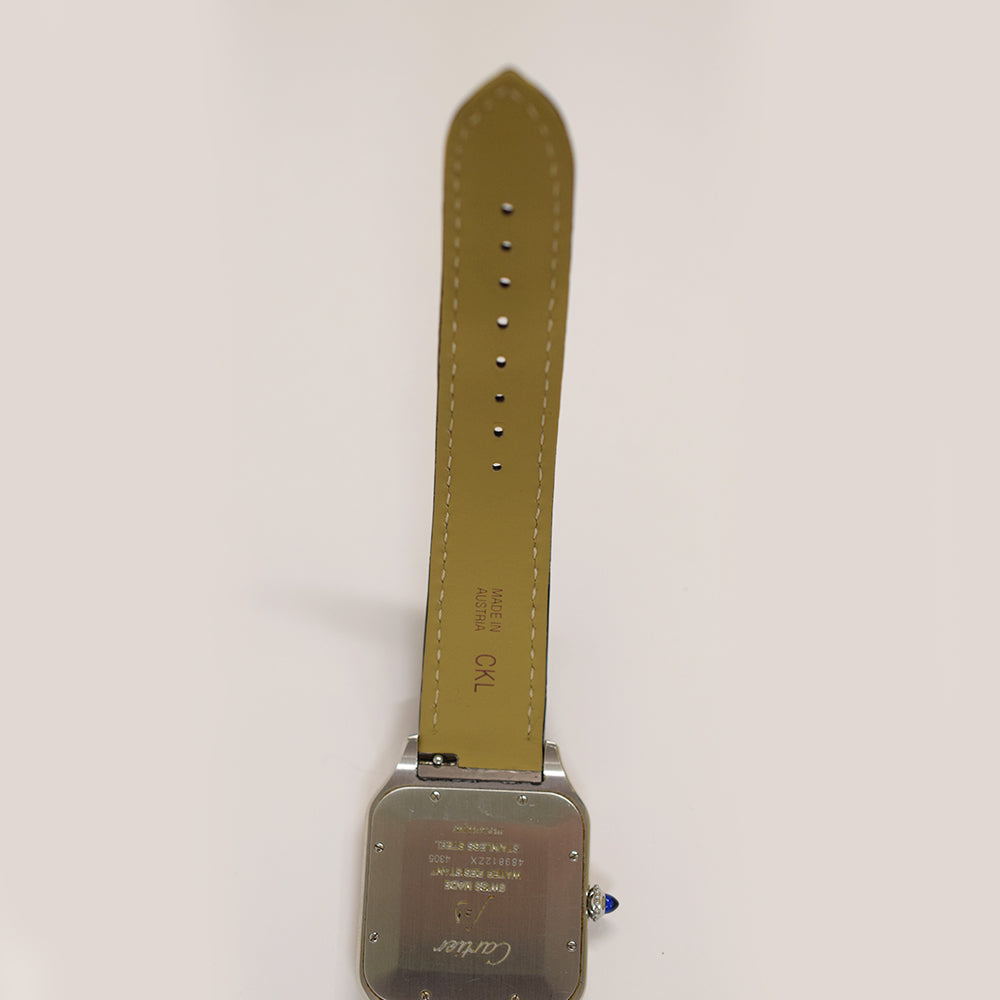 Santos Dumont Extra-Large 46.6mm x 33.9mm Stainless Steel and Rose Gold Bezel Manual winding W2SA0017