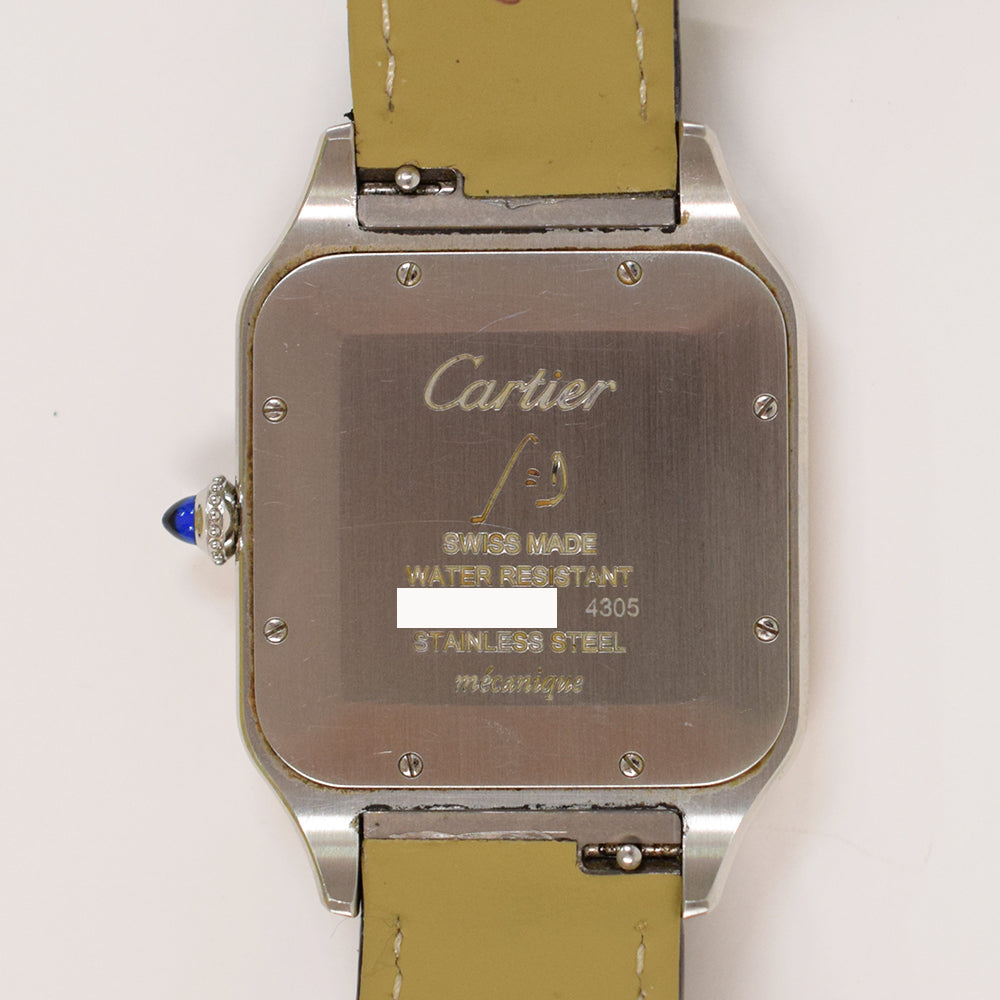 Santos Dumont Extra-Large 46.6mm x 33.9mm Stainless Steel and Rose Gold Bezel Manual winding W2SA0017