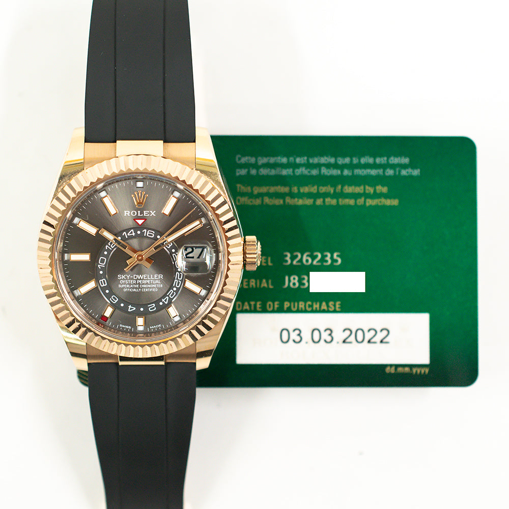 Sky-Dweller Rubber Strap Rose Gold 326235