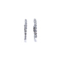 14kt White Gold Diamond Hoop Earrings