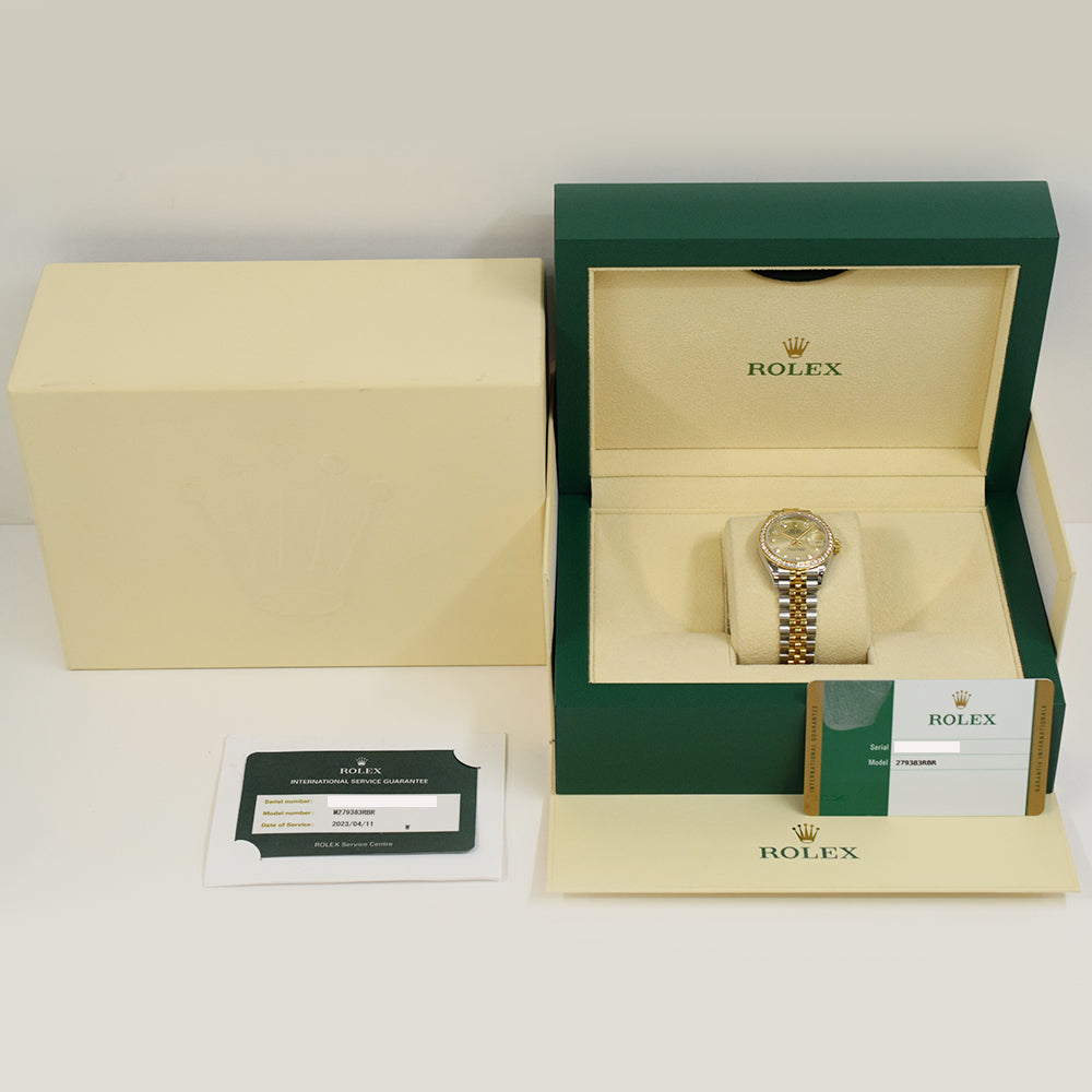 Lady Datejust 28mm Diamond Bezel - Steel and Yellow Gold 279383RBR