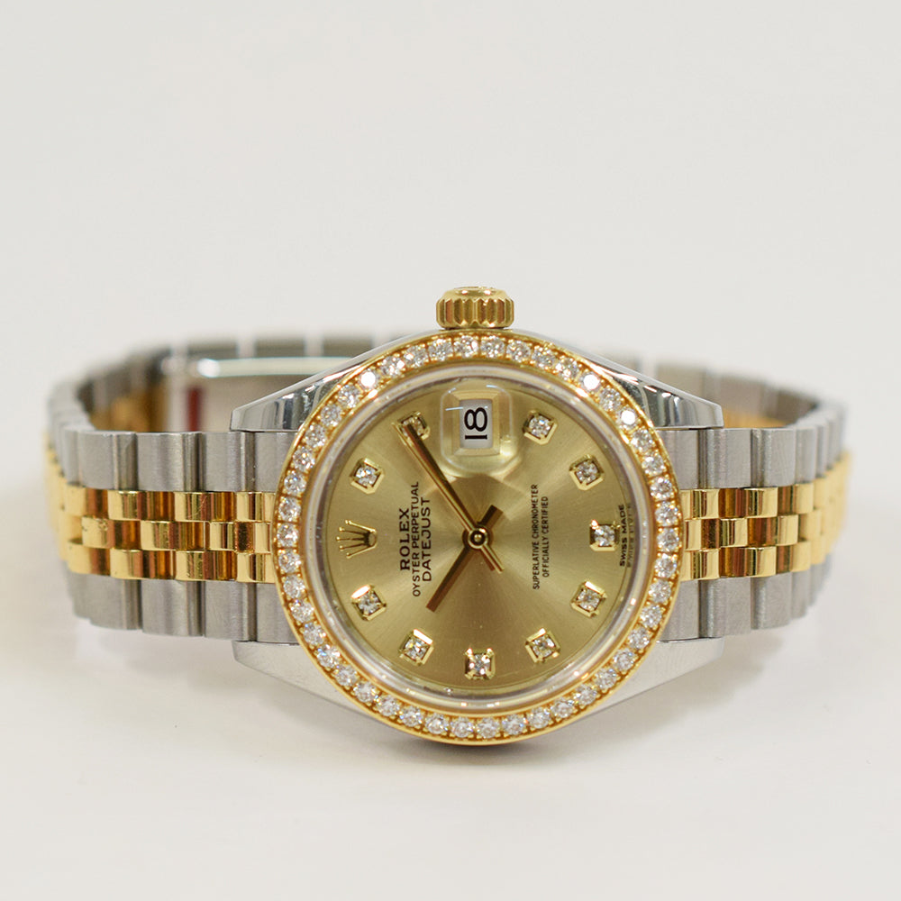 Lady Datejust 28mm Diamond Bezel - Steel and Yellow Gold 279383RBR